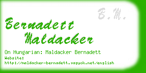 bernadett maldacker business card